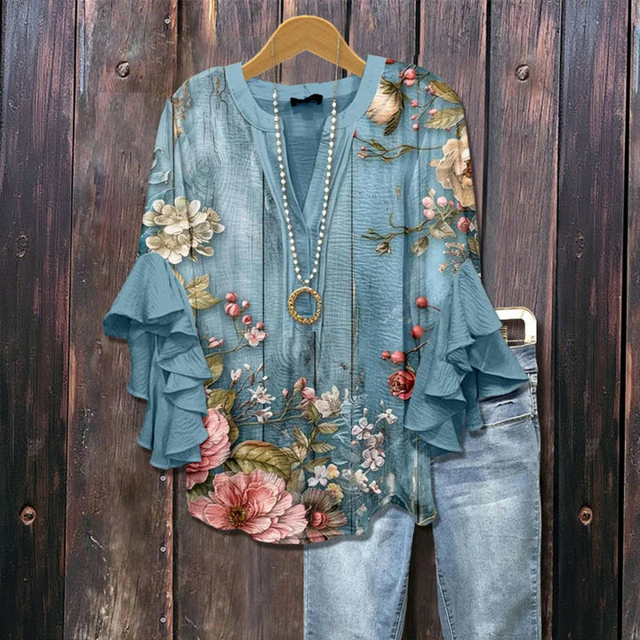 ROSIE – GARDEN BLOOM RUFFLE BLOUSE
