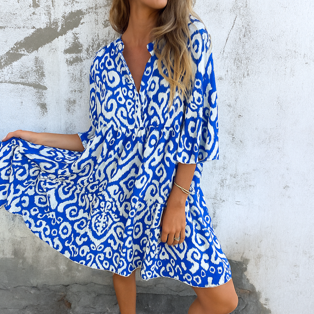 AVA – VIBRANT ESCAPE TUNIC DRESS
