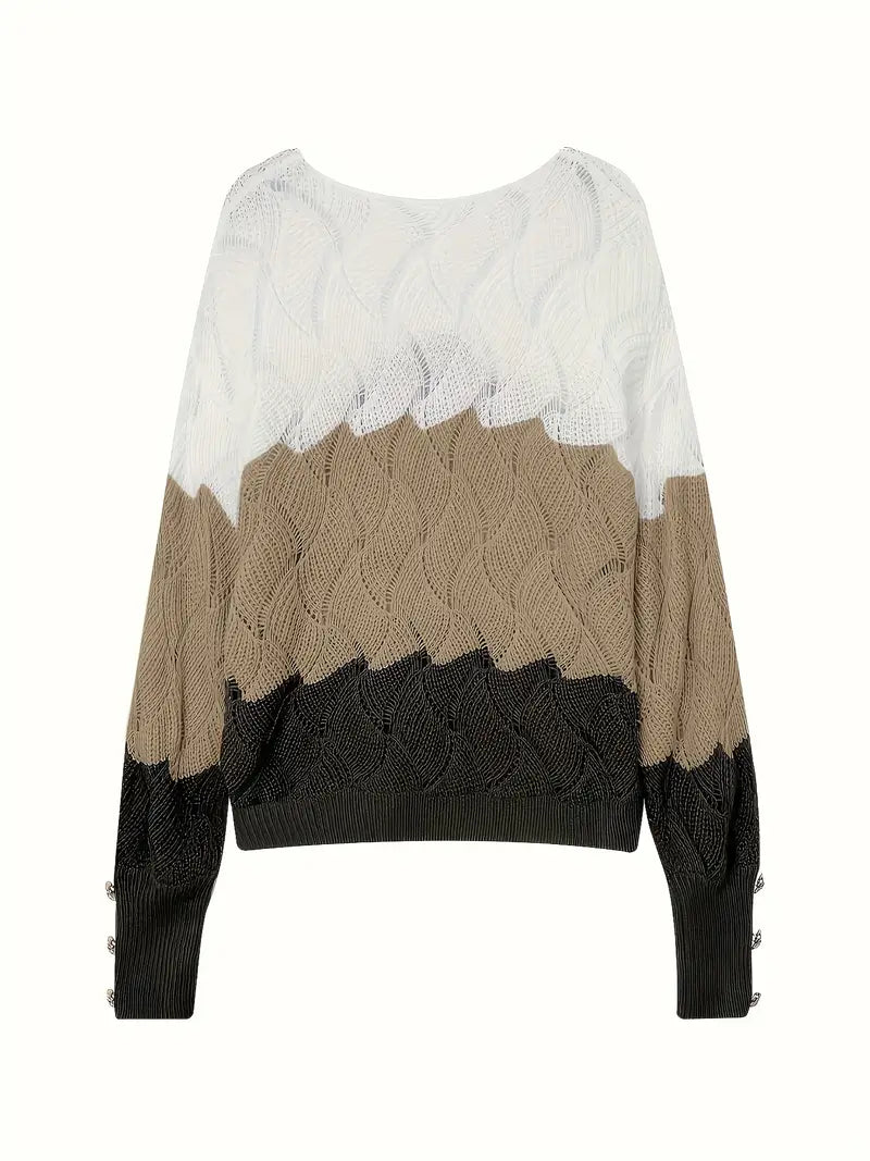 EMMA – COZY CHIC WAVE KNIT SWEATER
