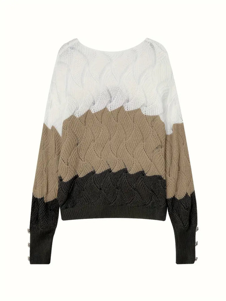 EMMA – COZY CHIC WAVE KNIT SWEATER