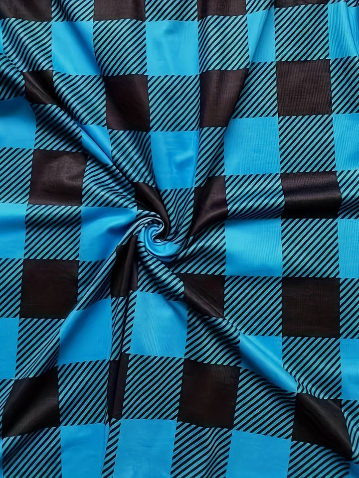 Fontemanha - Autumn Christmas Plaid Print Top