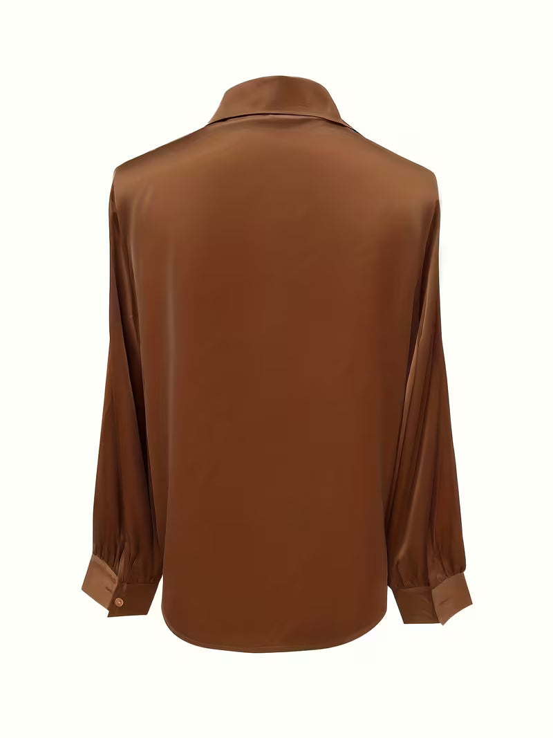 Leylah - Elegant Long Sleeve Blouse