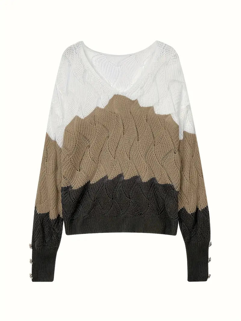 EMMA – COZY CHIC WAVE KNIT SWEATER