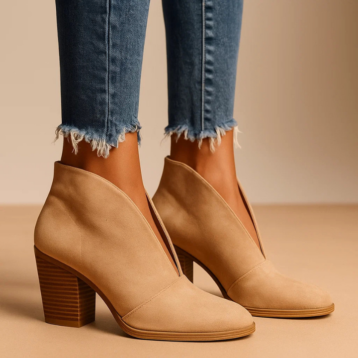 Phyllis - V-Cut Ankle Boots