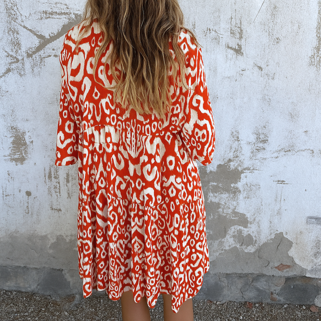 AVA – VIBRANT ESCAPE TUNIC DRESS