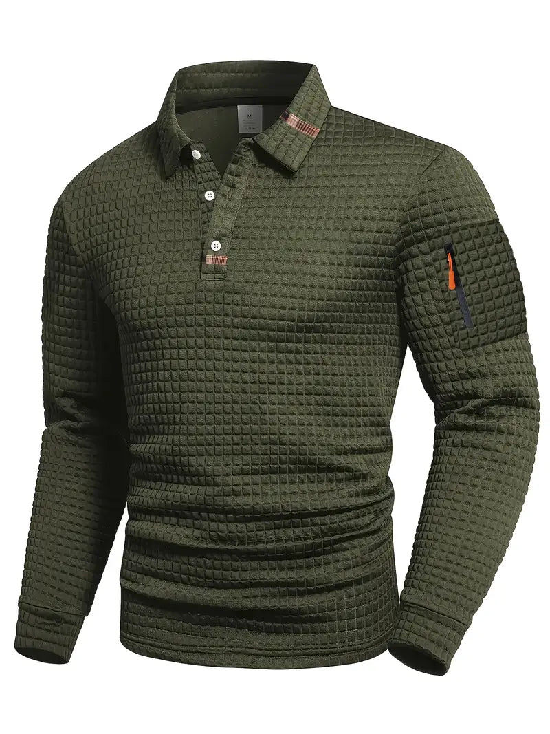 JAMES – TEXTURED CLASSIC LONG SLEEVE POLO