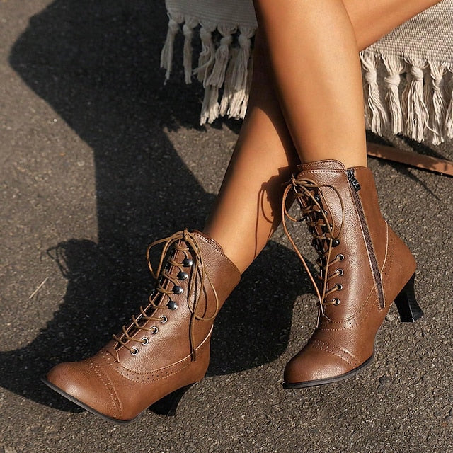 Shlomit - Classic Thick Heel Mid Calf Boot