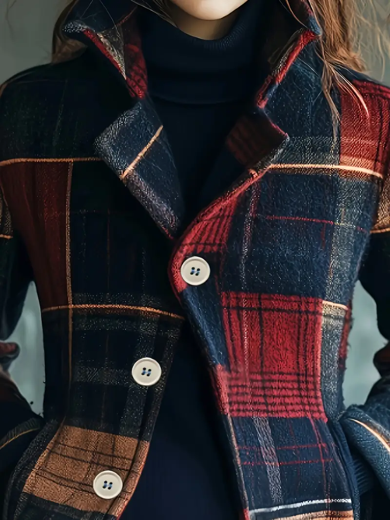 Marsai - Tartan Pattern Short Coat