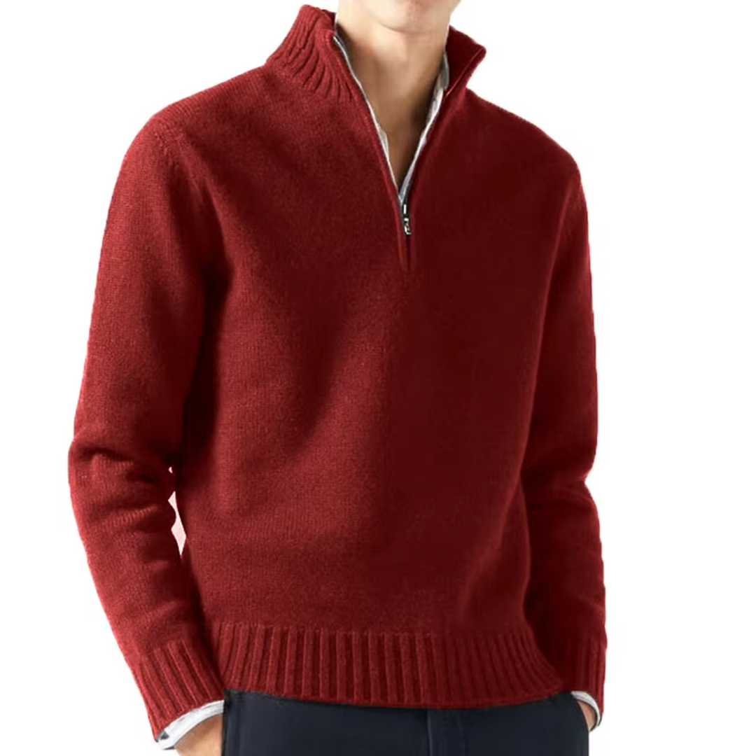 Larsen - Knitted Half Zipper Sweater