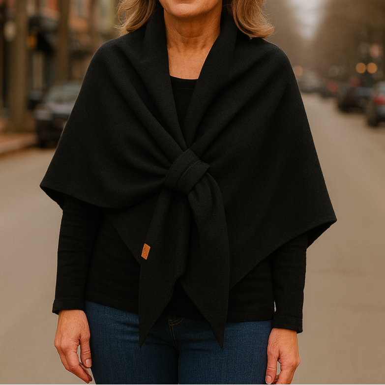 HARPER – SOFT WRAP SHAWL WITH ELEGANT TIE DETAIL