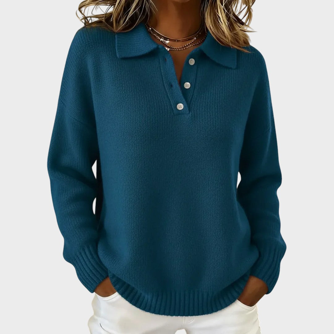 Aneeka - Elegant Long Sleeve Knitted Sweater