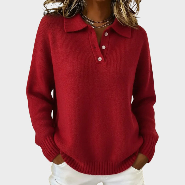 Aneeka - Elegant Long Sleeve Knitted Sweater
