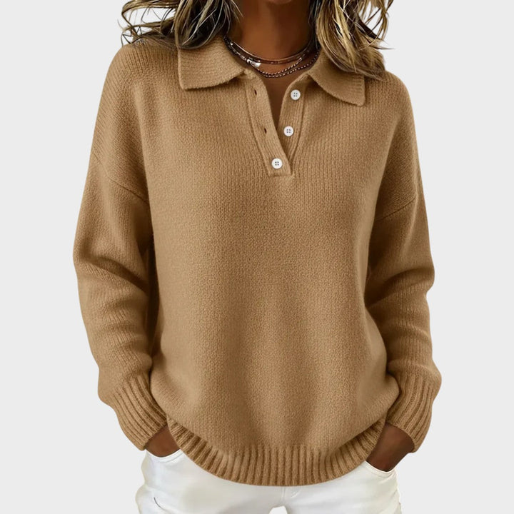 Aneeka - Elegant Long Sleeve Knitted Sweater