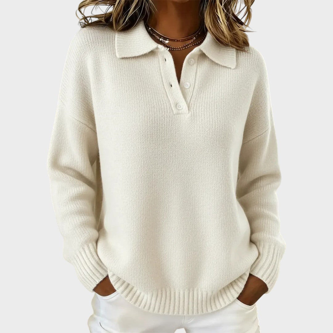 Aneeka - Elegant Long Sleeve Knitted Sweater