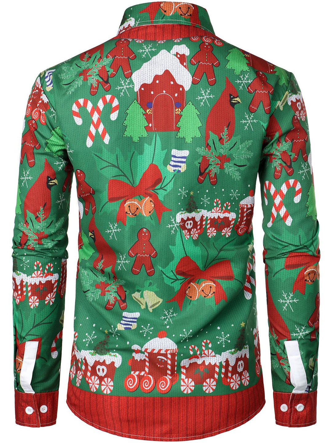 Grant - Men's Christmas Funny Outfit Holiday Party ugly Long-Sleeved Shirt