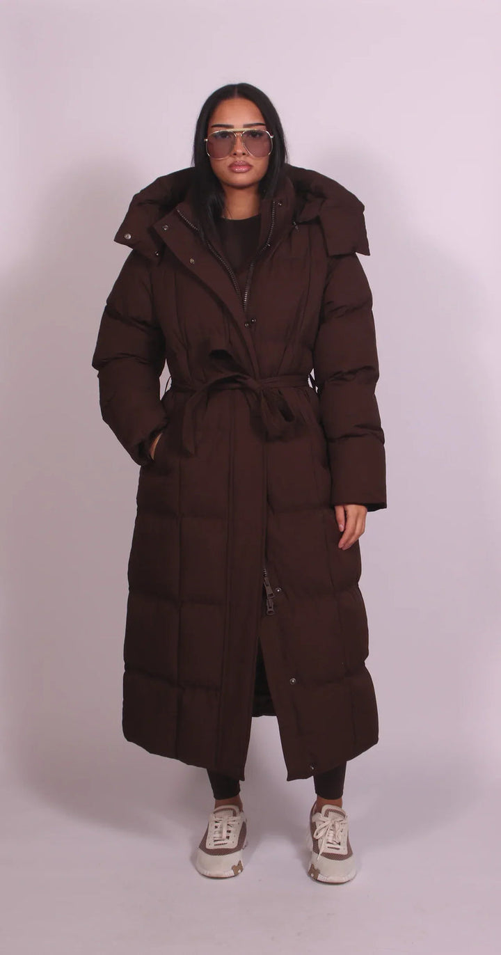 Kaelani - Hooded Warm Long Puffer Coat