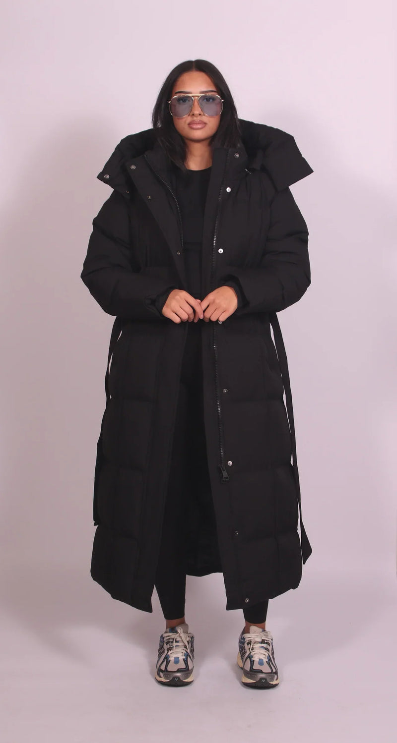 Kaelani - Hooded Warm Long Puffer Coat