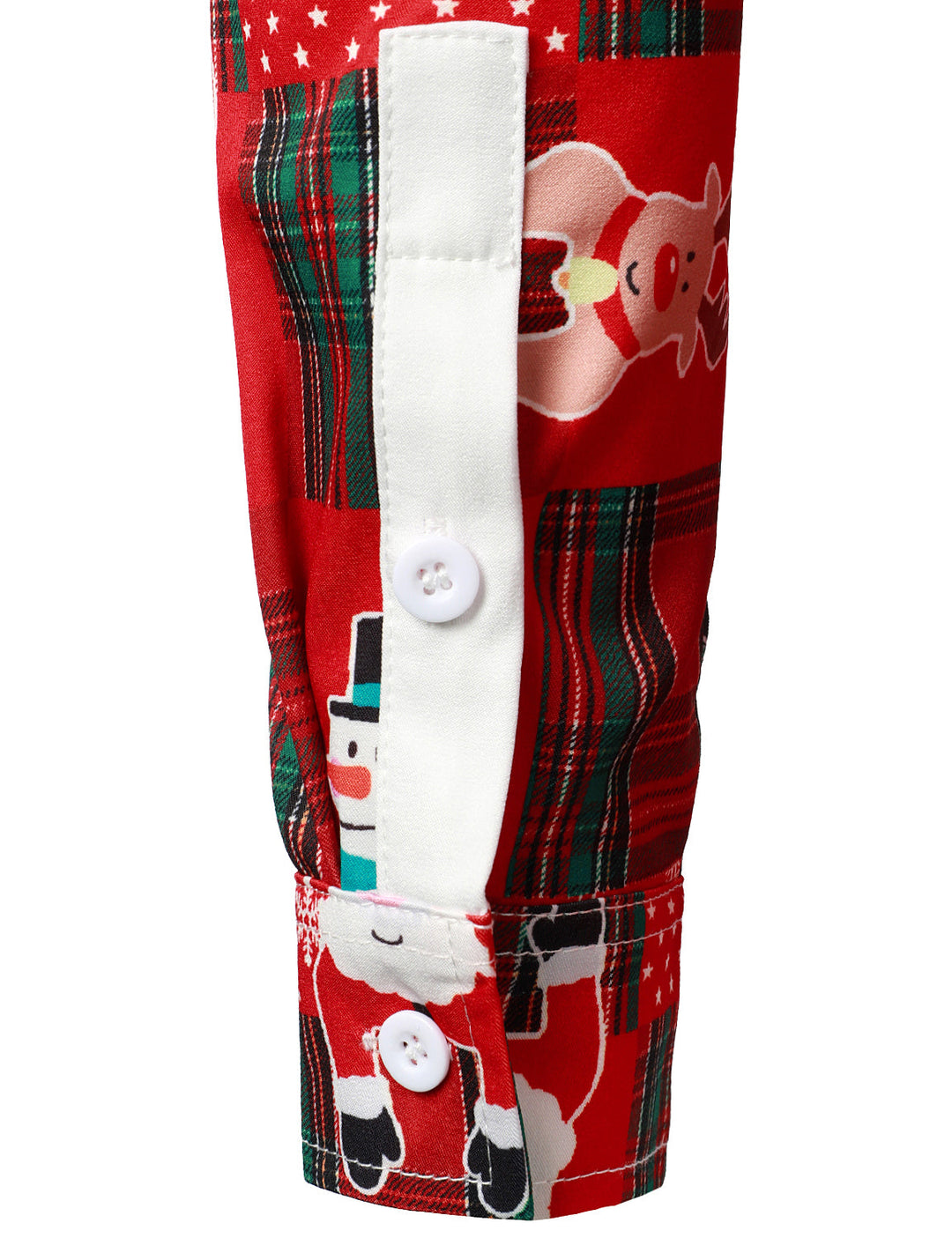 Hunter - Men's Vintage Red Tartan Fun Holiday Grim Christmas Long Sleeve Shirt