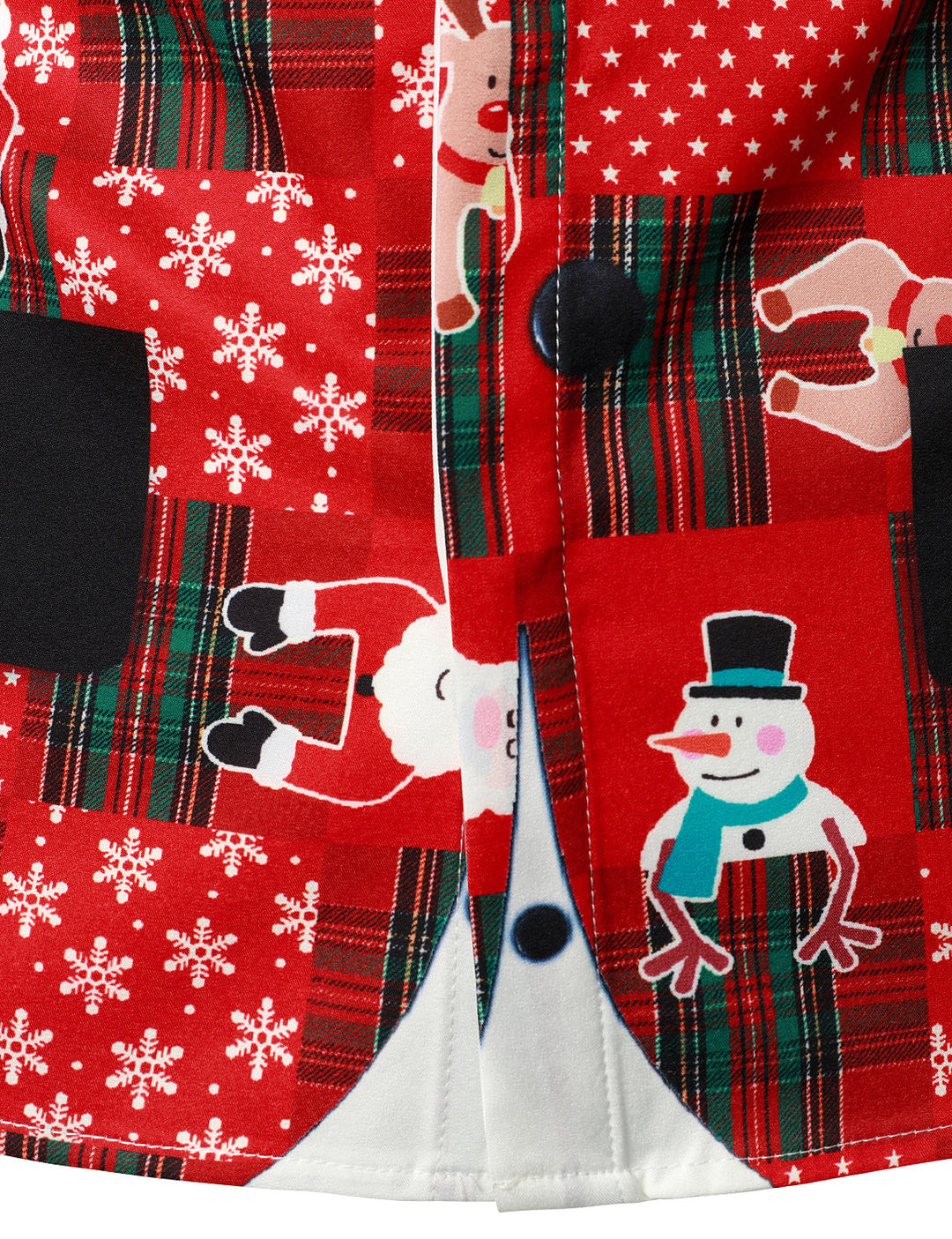 Hunter - Men's Vintage Red Tartan Fun Holiday Grim Christmas Long Sleeve Shirt