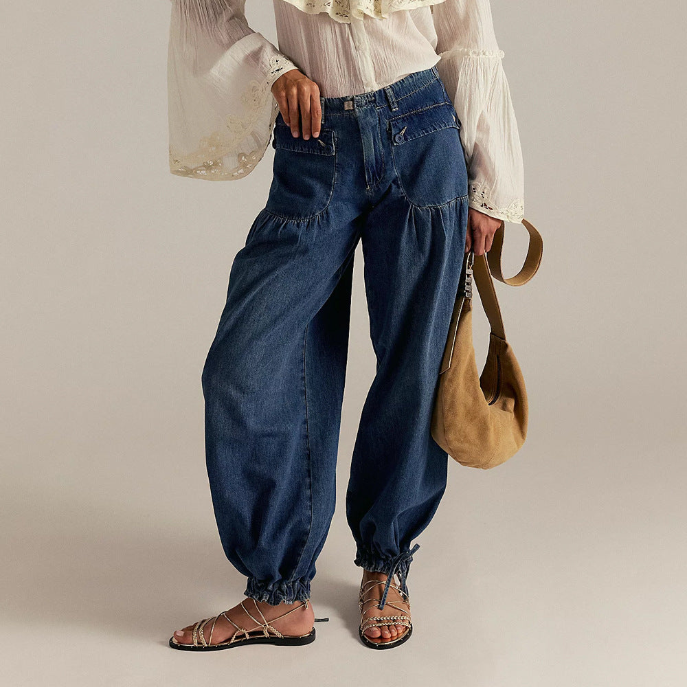 SIENNA – RELAXED DRAWSTRING WIDE-LEG PANTS