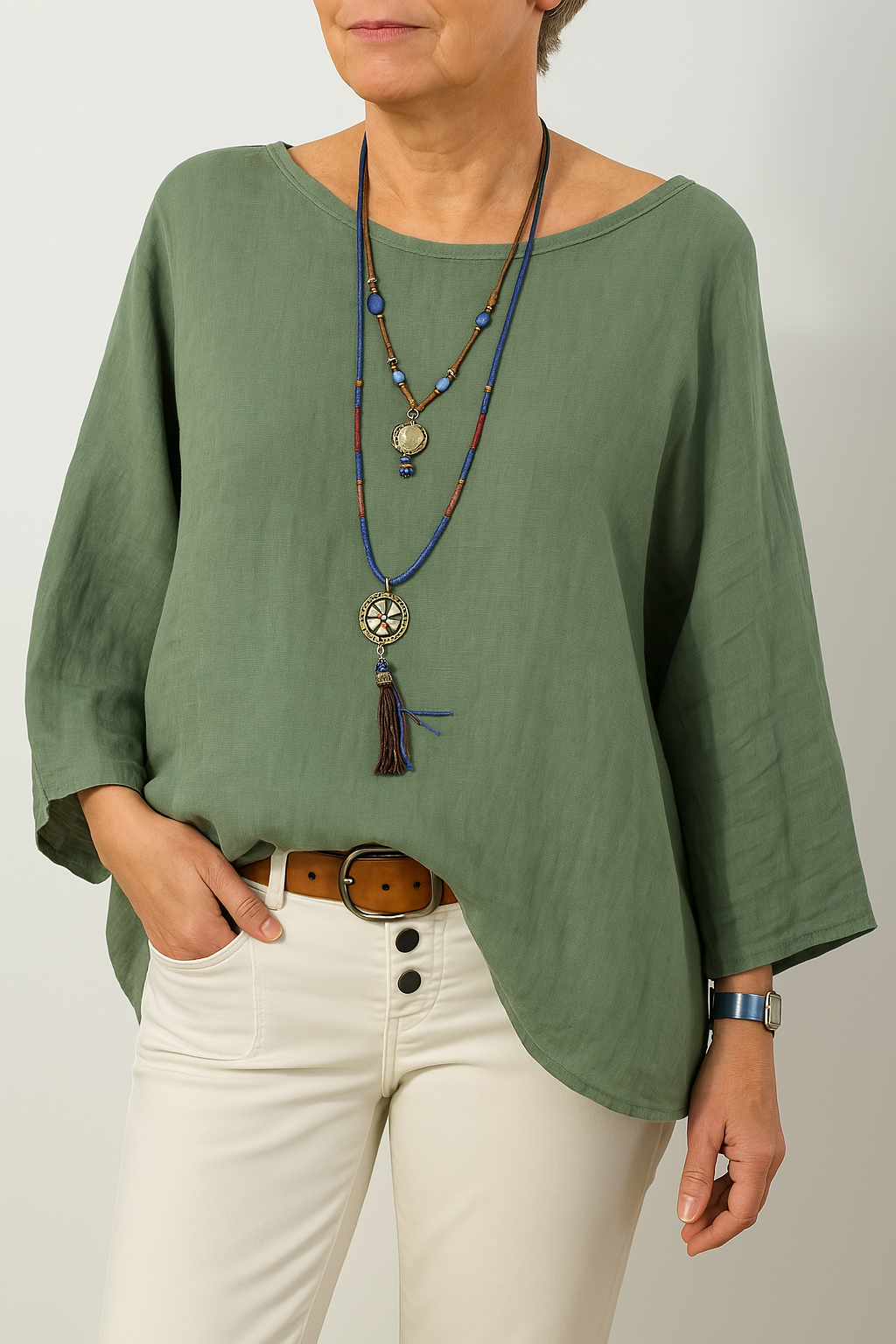 JANE – RELAXED BOAT NECK TUNIC
