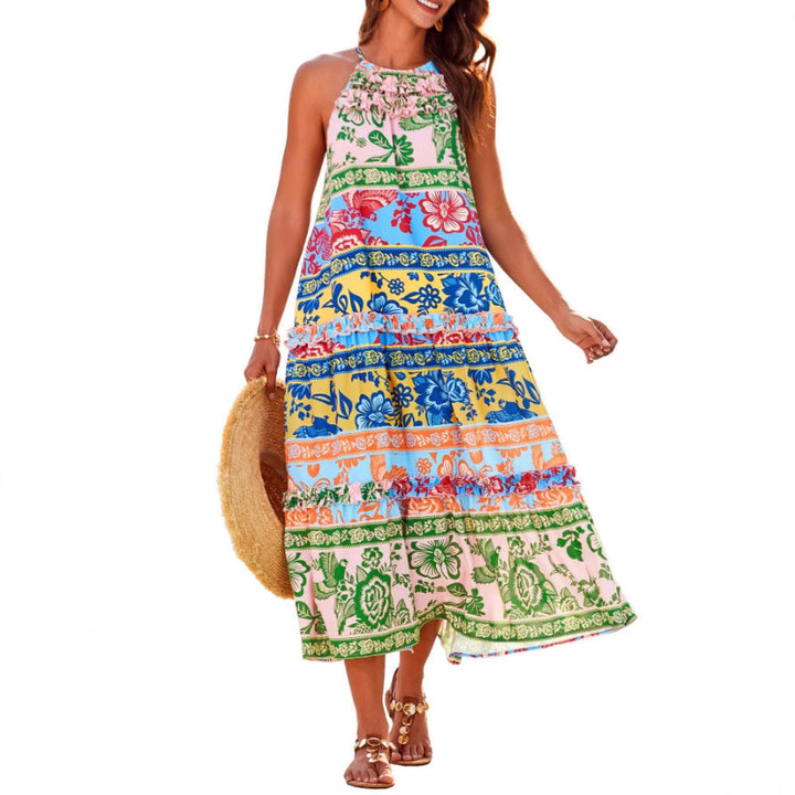LAYLA – BOHO BLOOM HALTER MAXI DRESS