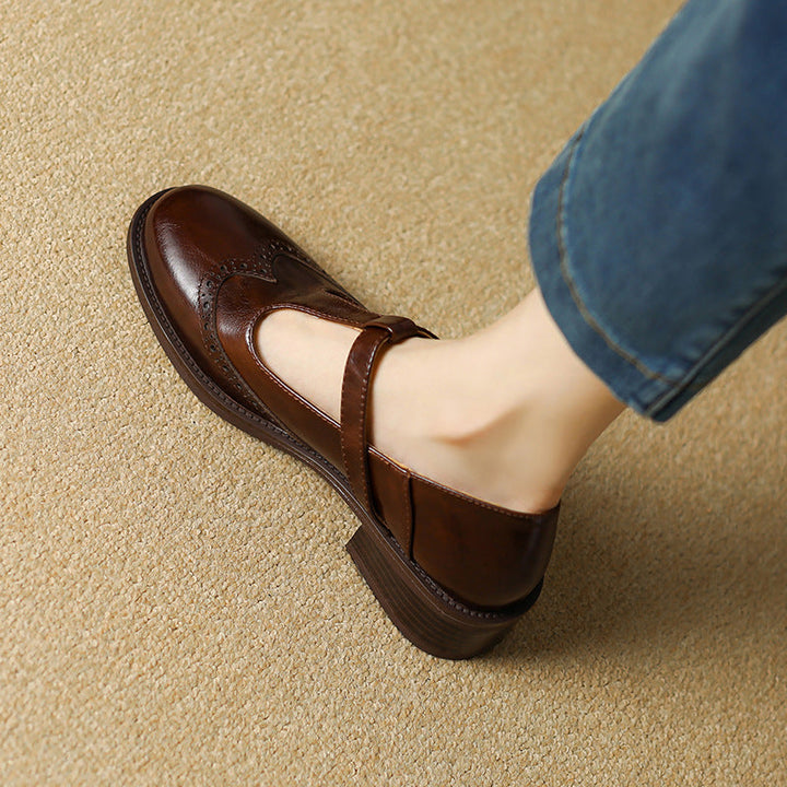 HARPER – VINTAGE T-STRAP MARY JANE FLATS