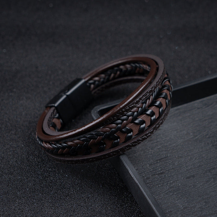 RuneCraft - Leather Braided Viking Bracelet