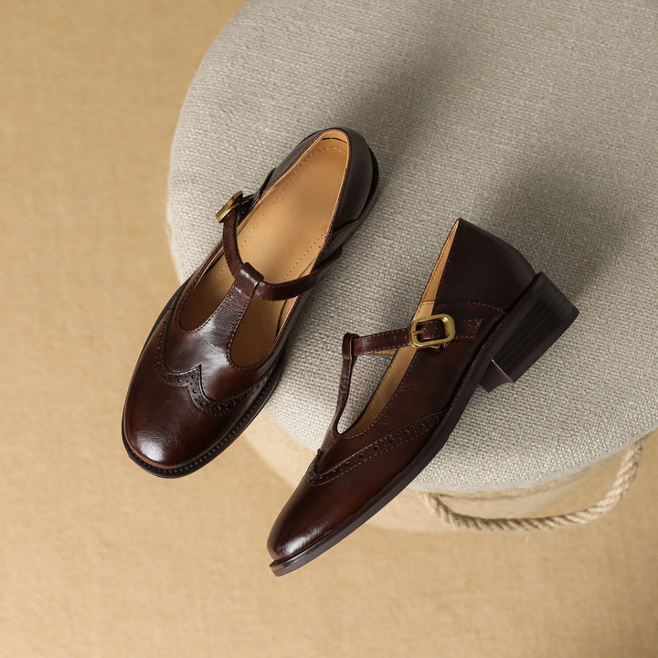 HARPER – VINTAGE T-STRAP MARY JANE FLATS