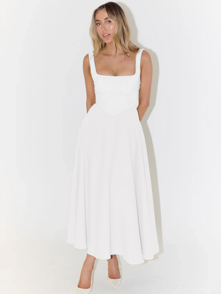 Women’s Sleeveless Corset Midi Dress