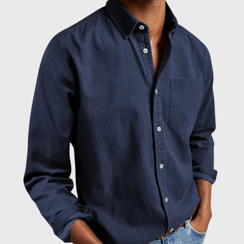 Nikolaj - Long Sleeve Shirt With Front Pocket