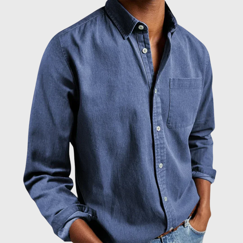 Nikolaj - Long Sleeve Shirt With Front Pocket