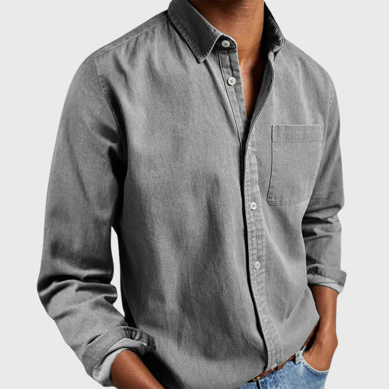 Nikolaj - Long Sleeve Shirt With Front Pocket