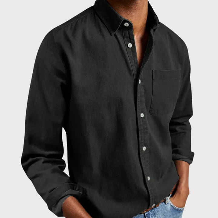 Nikolaj - Long Sleeve Shirt With Front Pocket