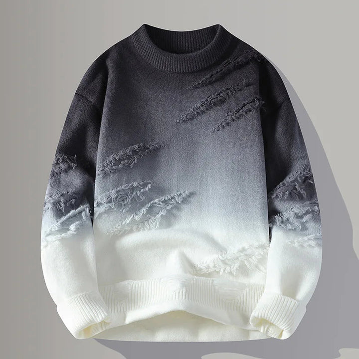 Jindrich - Long Sleeve Frayed Shadow Sweater