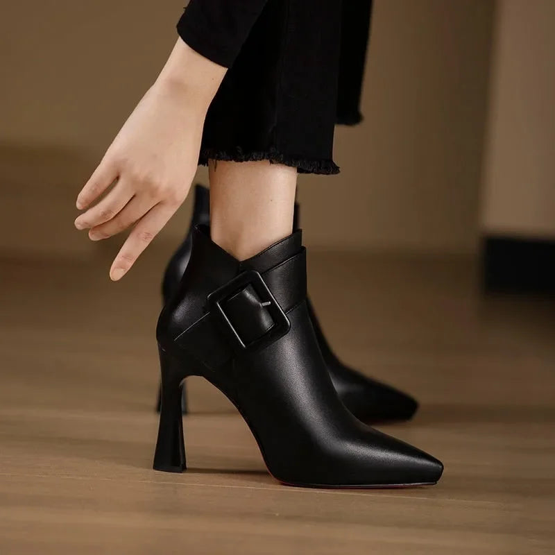 Nadine – Elegant Ankle Boots with Buckle