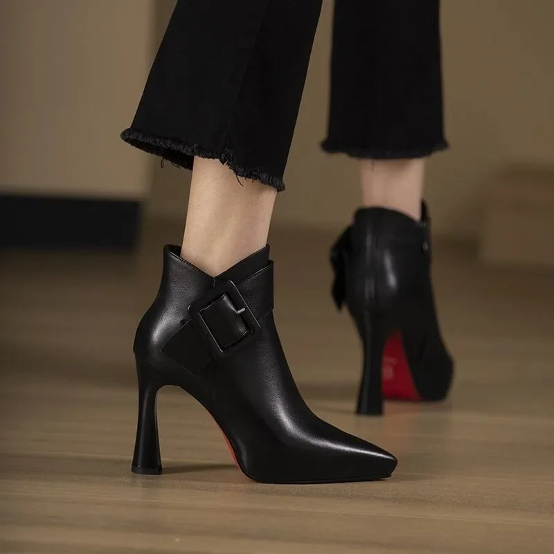 Nadine – Elegant Ankle Boots with Buckle
