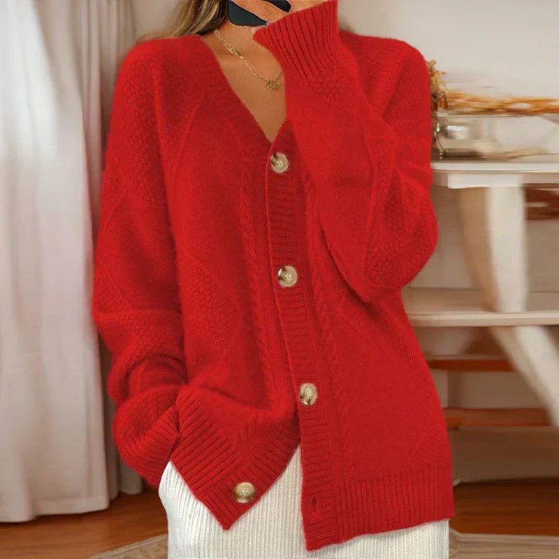 SOFIA – COZY KNIT BUTTON CARDIGAN