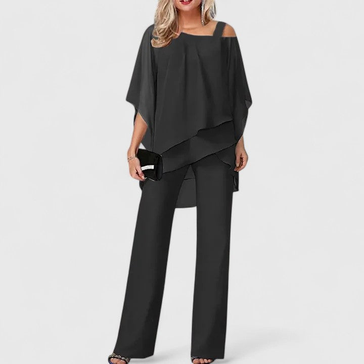 JOCELYN – ELEGANT DRAPE TWO-PIECE SET