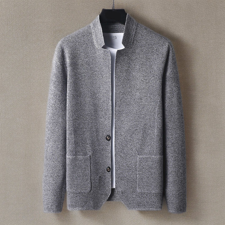 ETHAN – MINIMALIST KNIT BUTTON-UP CARDIGAN