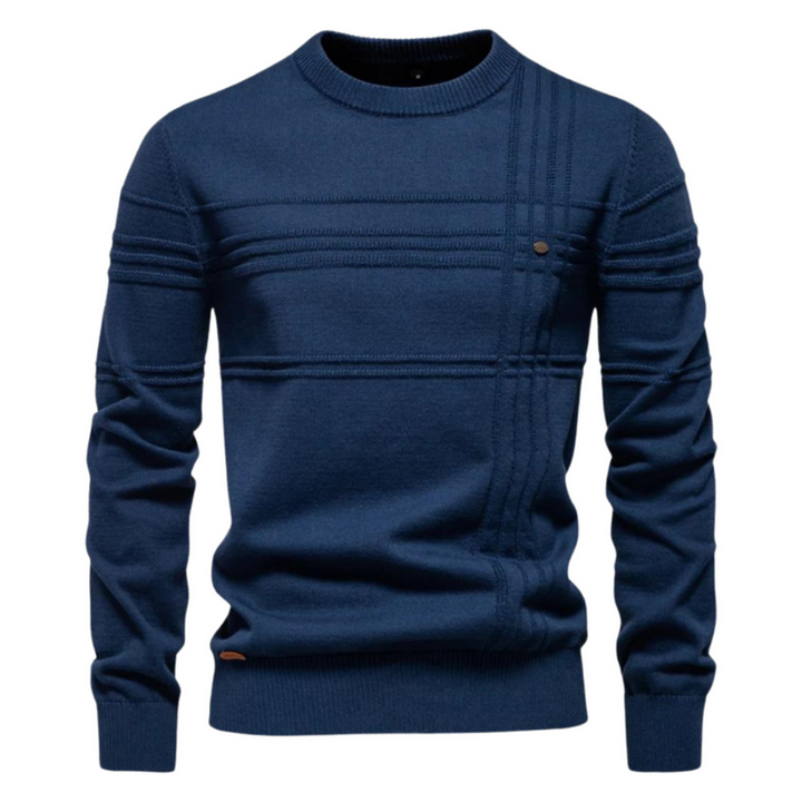 Ionel - Crosshatch Crew Neck Sweater