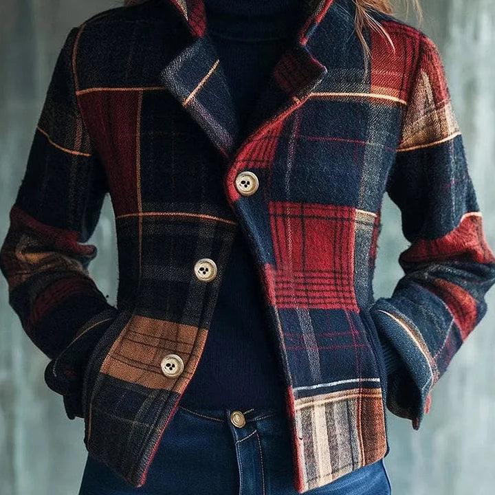 Marsai - Tartan Pattern Short Coat