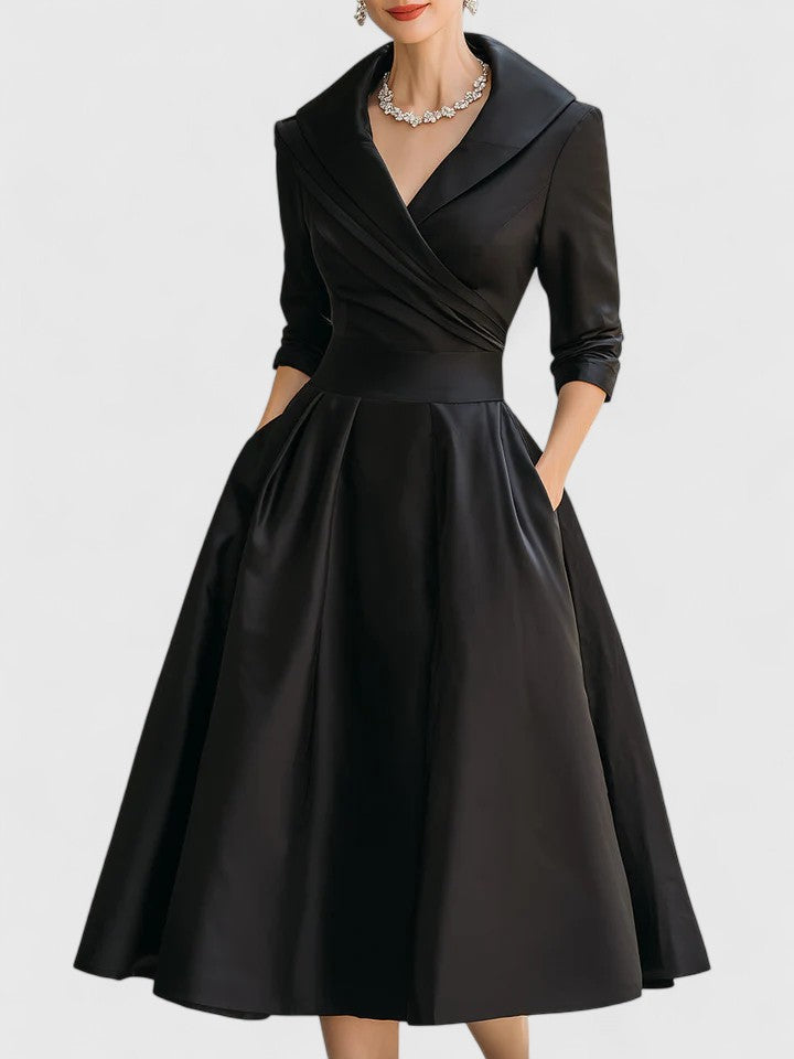 VIVIAN – ELEGANT RETRO WRAP EVENING DRESS