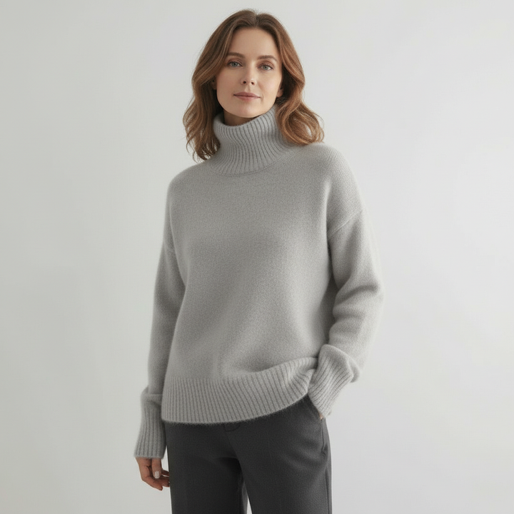 Marchao - Warm Turtleneck Sweater With High Collar