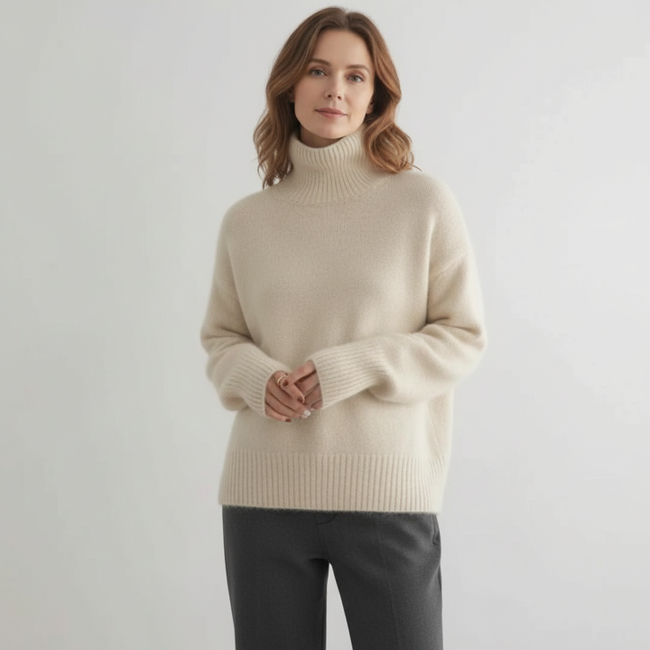 Marchao - Warm Turtleneck Sweater With High Collar