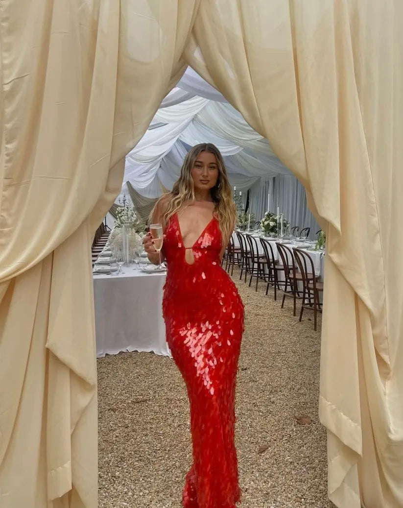 Aseel | Sequin Maxi Dress
