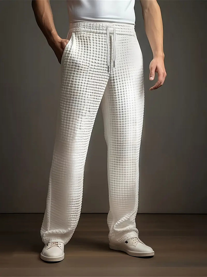 MARCUS – TEXTURED RELAXED-FIT LOUNGE PANTS