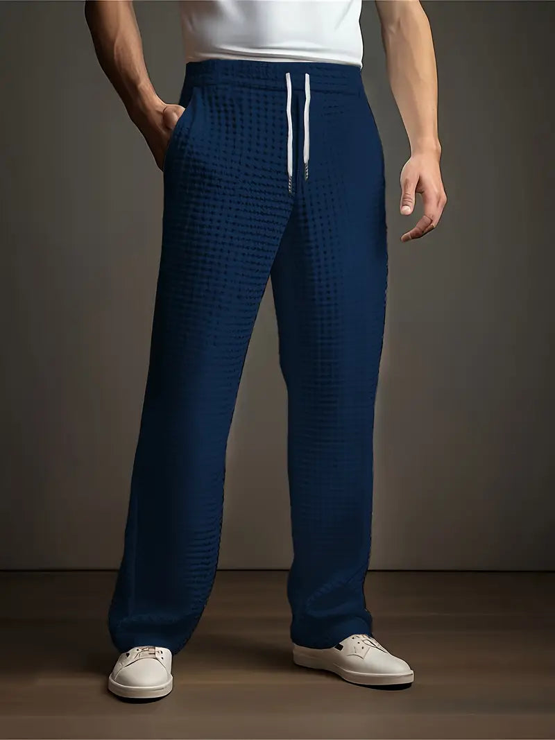 MARCUS – TEXTURED RELAXED-FIT LOUNGE PANTS