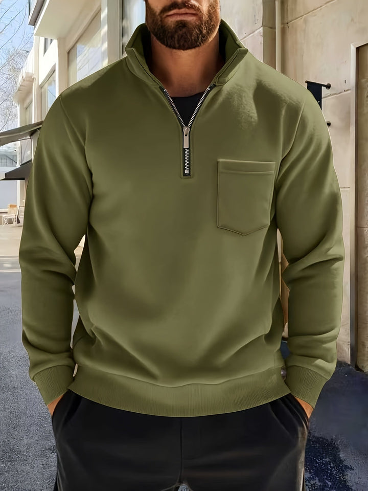 Nistor - Long Sleeve Shirt With Half Zipper