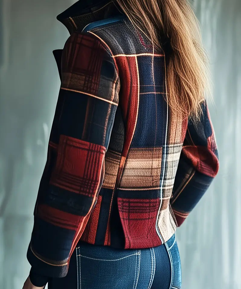 Marsai - Tartan Pattern Short Coat